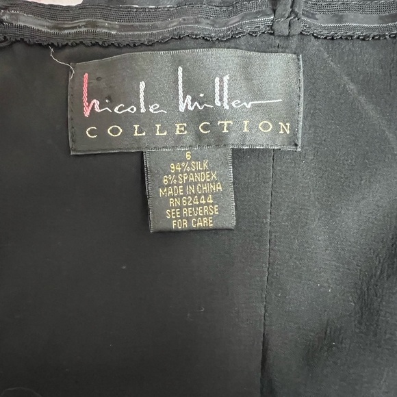 Nicole Miller Collection Elegant Silk Damask Floral Gown Maxi Dress - Picture 10 of 13